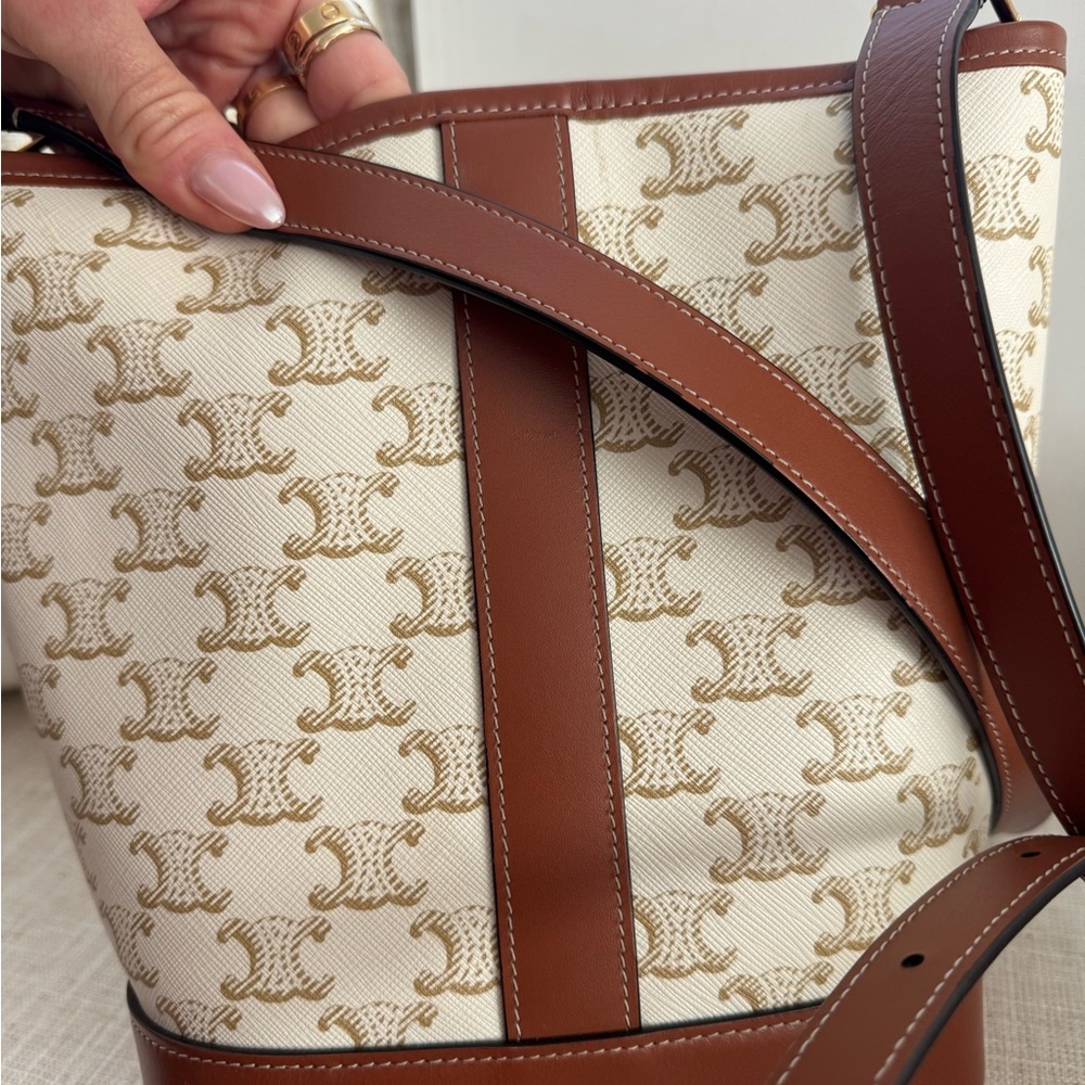 Celine Brown and Cream Women's Bag - Picture 8 of 10